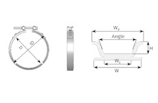 Upínač, výfukový systém DINEX 70804