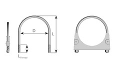 Upínač, výfukový systém DINEX 90106