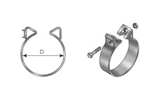 Upínač, výfukový systém DINEX 68818