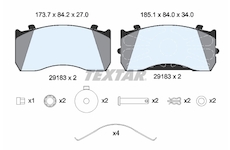 Sada brzdových destiček, kotoučová brzda TEXTAR 2918301