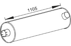 Střední-/zadní tlumič výfuku DINEX 64449
