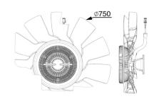 Větrák, chlazení motoru MAHLE CFF 515 000P