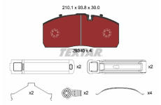Sada brzdových destiček, kotoučová brzda TEXTAR 2934001