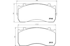 Sada brzdových destiček, kotoučová brzda TEXTAR 2914811
