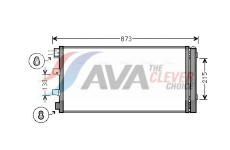 Kondenzátor, klimatizace AVA QUALITY COOLING RTA5475D