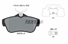Sada brzdových destiček, kotoučová brzda TEXTAR 2457801