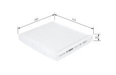 Filtr, vzduch v interiéru BOSCH 1 987 432 274