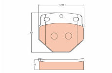 Sada brzdových destiček, kotoučová brzda TRW GDB5087