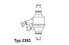 Termostat, chladivo BorgWarner (Wahler) 2393.75