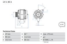 generátor BOSCH 0 986 042 670