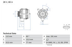 generátor BOSCH 0 986 042 380