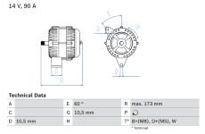generátor BOSCH 0 986 046 000