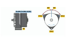 generátor BOSCH 0 986 031 260