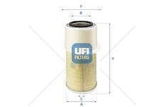 Air Filter FILTRO ARIA PRIMARIO ( ESTERNO Ufi