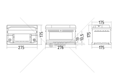 AUTOBATERIE 12V 72AH 680A PLUS L- ZAP 57258-ZAP (276×175×175)