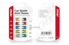 Autopojistky 10ks blistr Mini
