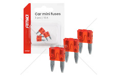 Autopojistky MINI pouzdro 3 ks 10A AMIO-05097