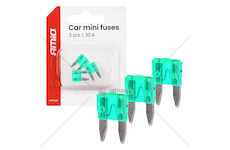Autopojistky MINI pouzdro 3 ks 30A AMIO-05102