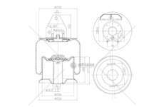Bellow, air suspension D286/B IVECO E.TECH STRALIS 2° ASSELATO DX GART