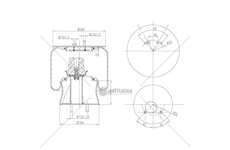Bellow, air suspension DIAPRESS 1S290-23 V COMP.IVECO SX GART