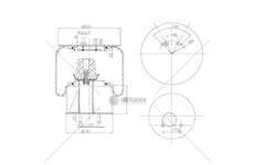 Bellow, air suspension DIAPRESS BUS 491 ANT 1S290-23V .CNG GART