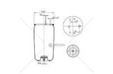 Bellow, air suspension MEMBRANA C292+PIATTO BPW 36 SE PLETA GART