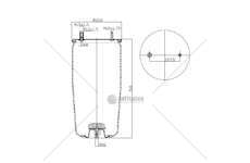 Bellow, air suspension MEMBRANA C293+PIATTO BPW 30 SEMICOMPLETA GART