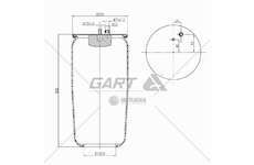 Bellow, air suspension MEMBRANA C302/B MANTGA SEMICOMPLETA GART