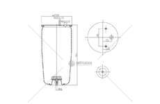 Bellow, air suspension MEMBRANA+PIATTO BPW 30 SEMI-COMPL. GART