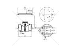 Bellow, air suspension MOLLA C292/A BPW 36K COMP.PIST.COMPOSITO GART