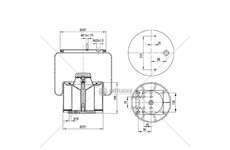 Bellow, air suspension MOLLA C292 BPW 36 COMPLETA 12 FORI COMP. GART