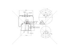 Bellow, air suspension MOLLA D286 COMPLETA BUS 491 SX GART
