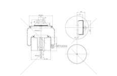 Bellow, air suspension MOLLA D290/R STRALIS 240E/260E GART