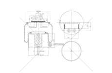 Bellow, air suspension MOLLA D290/R STRALIS 240E/260E GART