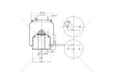 Bellow, air suspension MOLLA D297/A SCANIA BUS POST.SERIE4 GART