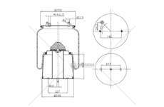 Bellow, air suspension MOLLA D297/B SCANIA BUS POST SERIE 4 GART