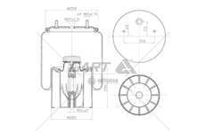 Bellow, air suspension MOLLA P.N. C293 BPW 30 GART