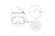 Bellow, air suspension MOLLA P.N. C307/A MERCEDES Actros MP4 GART