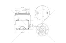 Bellow, air suspension MOLLA P.N. C307 MERCEDES Actro GART