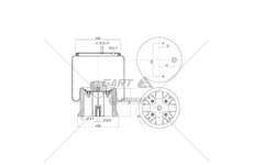 Bellow, air suspension MOLLA P.N. D287/A SAF 2923 VK - 2924 V S GART