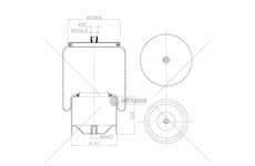 Bellow, air suspension MOLLA P.N. D308/B MERCEDES Actros MP4 GART