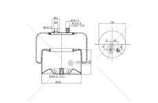 Bellow, air suspension MOLLA PN. C282/C MERCEDES ACTROS GART