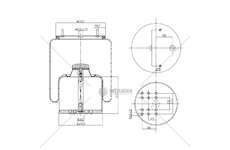 Bellow, air suspension MOLLA PN. C292/B BPW 36-1 COMPLETA GART