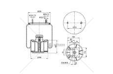 Bellow, air suspension MOLLA PN. C293/A BPW 30K PIST. COMPOSITO GART