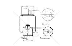 Bellow, air suspension MOLLA PN. C293 BPW 30 COMPLETA METALLO GART