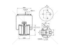 Bellow, air suspension MOLLA PN. C293 BPW 30 PIST.COMPOSITO. GART
