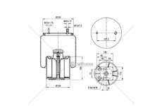 Bellow, air suspension MOLLA PN. C293 BPW 30 PIST.COMPOSITO GART