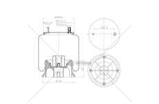 Bellow, air suspension MOLLA PN. C294 FRUEHAUF PISTONE BASSO GART