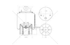 Bellow, air suspension MOLLA PN. C294 MERITOR 2122130 P.GOM GART