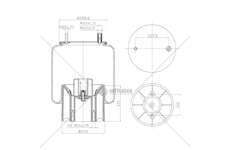 Bellow, air suspension MOLLA PN. C294 MERITOR TAMPONE OMMA GART